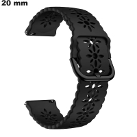 Armband 20mm für Uhr Gummi Schwarz | Kostenloser Versand ab 20€