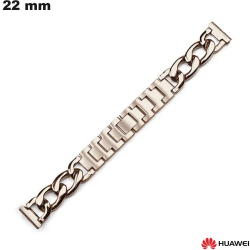Armband 22 mm Silber Edelstahl für Huawei Uhr