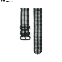 Verkauf von robusten 22 mm schwarzen Zulu-Uhrenarmbändern