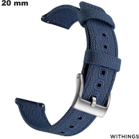 Armband 20 mm Withings Uhr Stoff Blau - Premium-Qualität