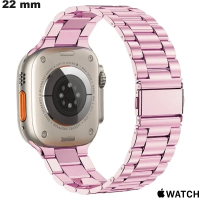Armband Apple Watch Oester Roestvrij staal Roze 22 mm goedkoop