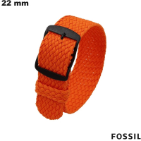 Fossil 22mm Oranjekleurige Smartwatch Stofarmband van hoge kwaliteit