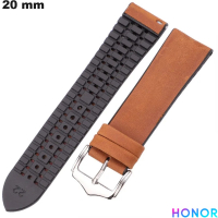 Günstiges 20 mm Honor Braunes Smartwatch-Armband