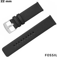Verkauf 22mm schwarzes Fossil-Uhrenarmband aus echtem Leder