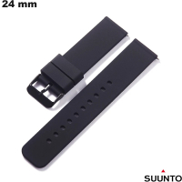Armband 24 mm Suunto für Uhr Schwarz Silikon \ Kostenlose Lieferung