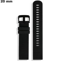 Verkauf günstiges 20mm schwarzes Kautschuk-Uhrenarmband