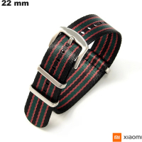 Armband Schwarz Xiaomi Stoff 22mm für Smartwatch: Schneller Versand