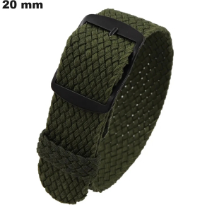 Armband 20mm für Uhr Stoff Grün | Versand in 24h