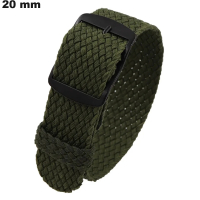 Armband 20mm für Uhr Stoff Grün | Versand in 24h